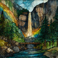 Rainbow Falls on the Bullhead Trail — ceramic art tile