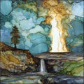 Steamboat Geyser — ceramic art tile