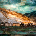 the Mammoth Hot Springs — ceramic art tile