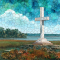 the Jamestown Memorial Cross — ceramic art tile