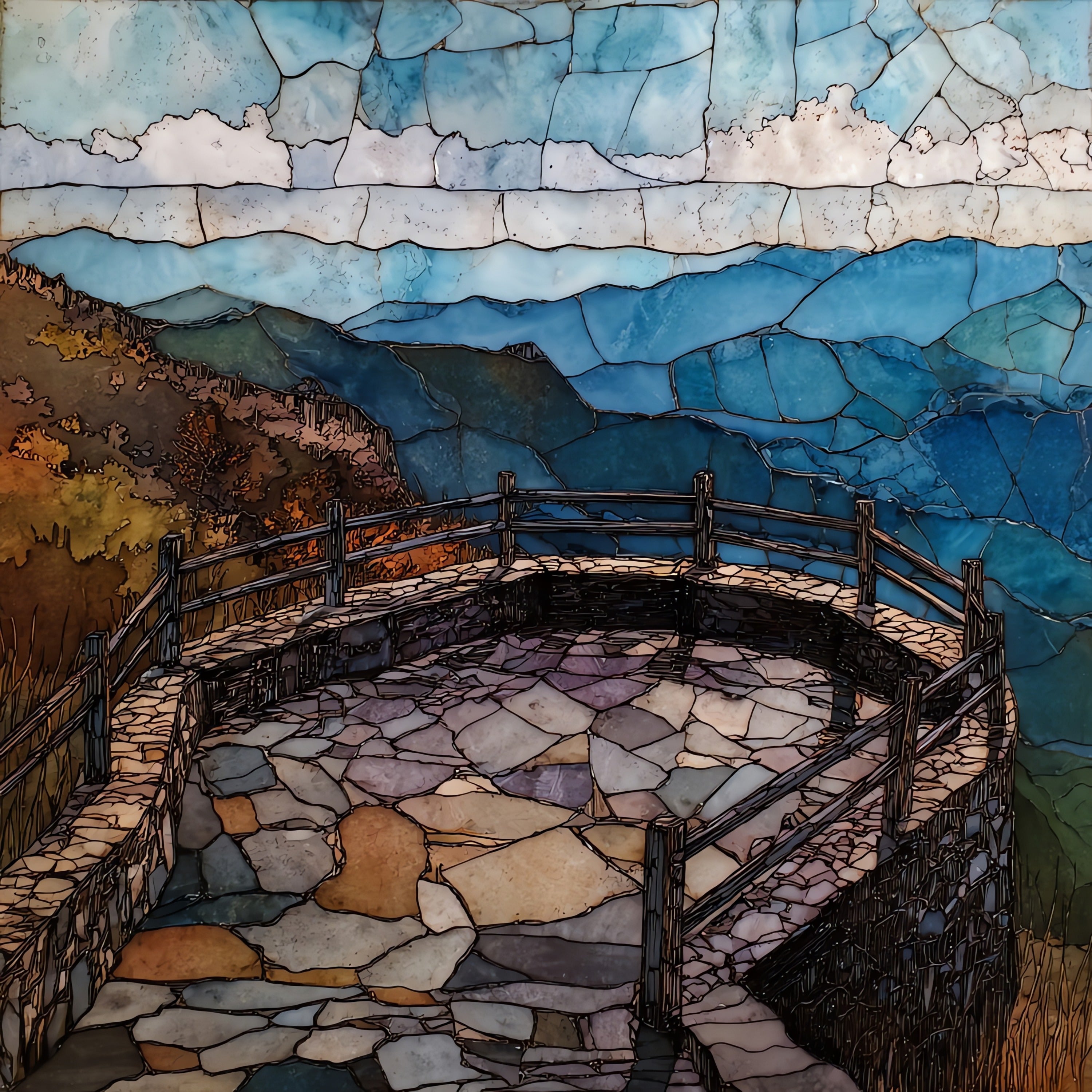 Crescent Rock Overlook on — ceramic art tile