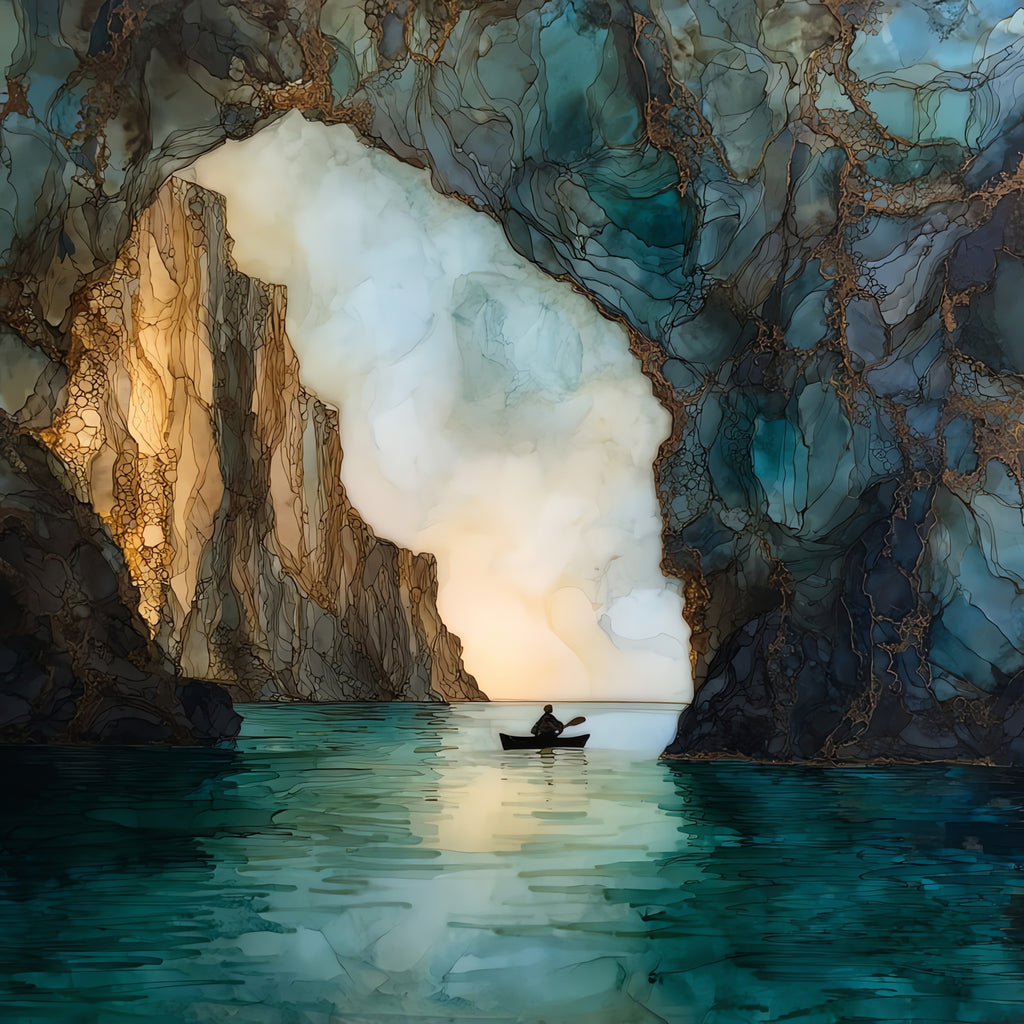 Santa Cruz Island Painted Cave — ceramic art tile