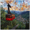 the Ober Gatlinburg Aerial Tramway — ceramic art tile