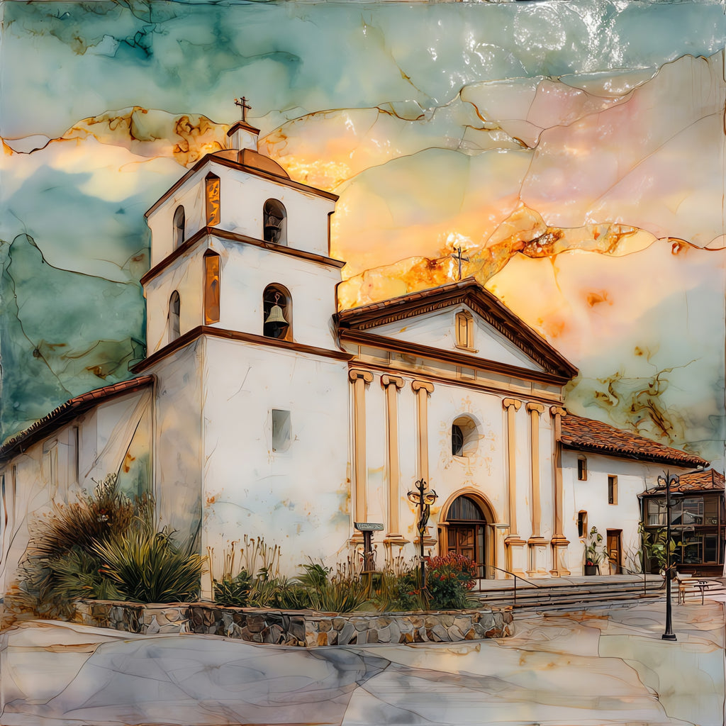 Mission San Luis Obispo — ceramic art tile