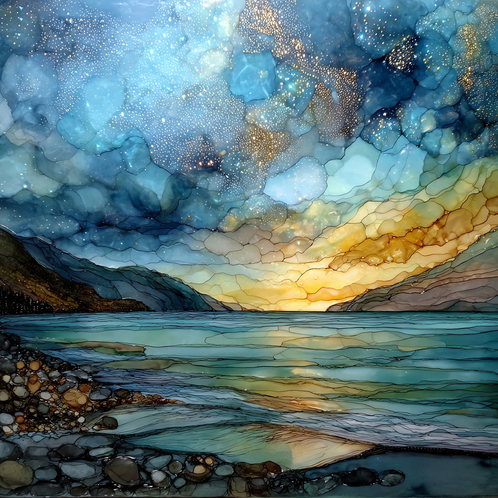 New Buffalo Beach — ceramic art tile