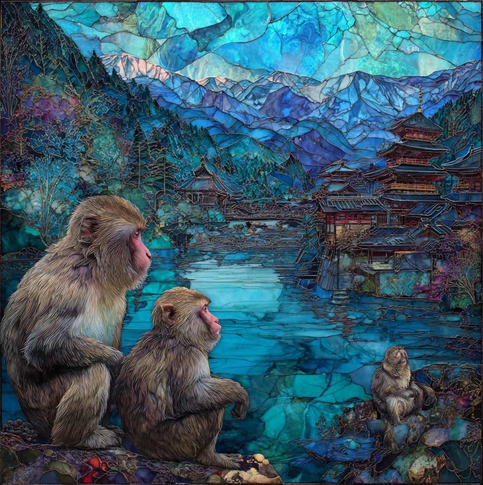 Arashiyama Iwatayama Monkey Park — ceramic art tile