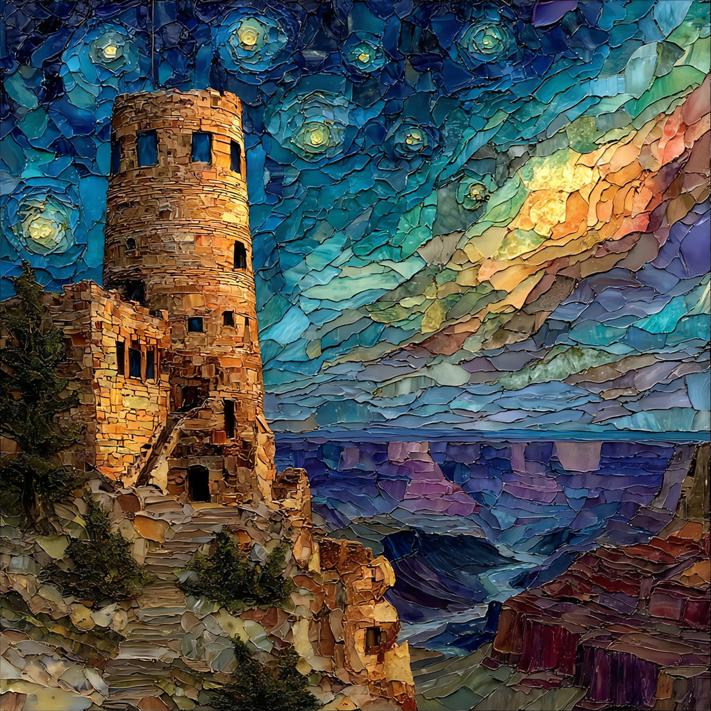 Grand Canyon Desert View — ceramic art tile