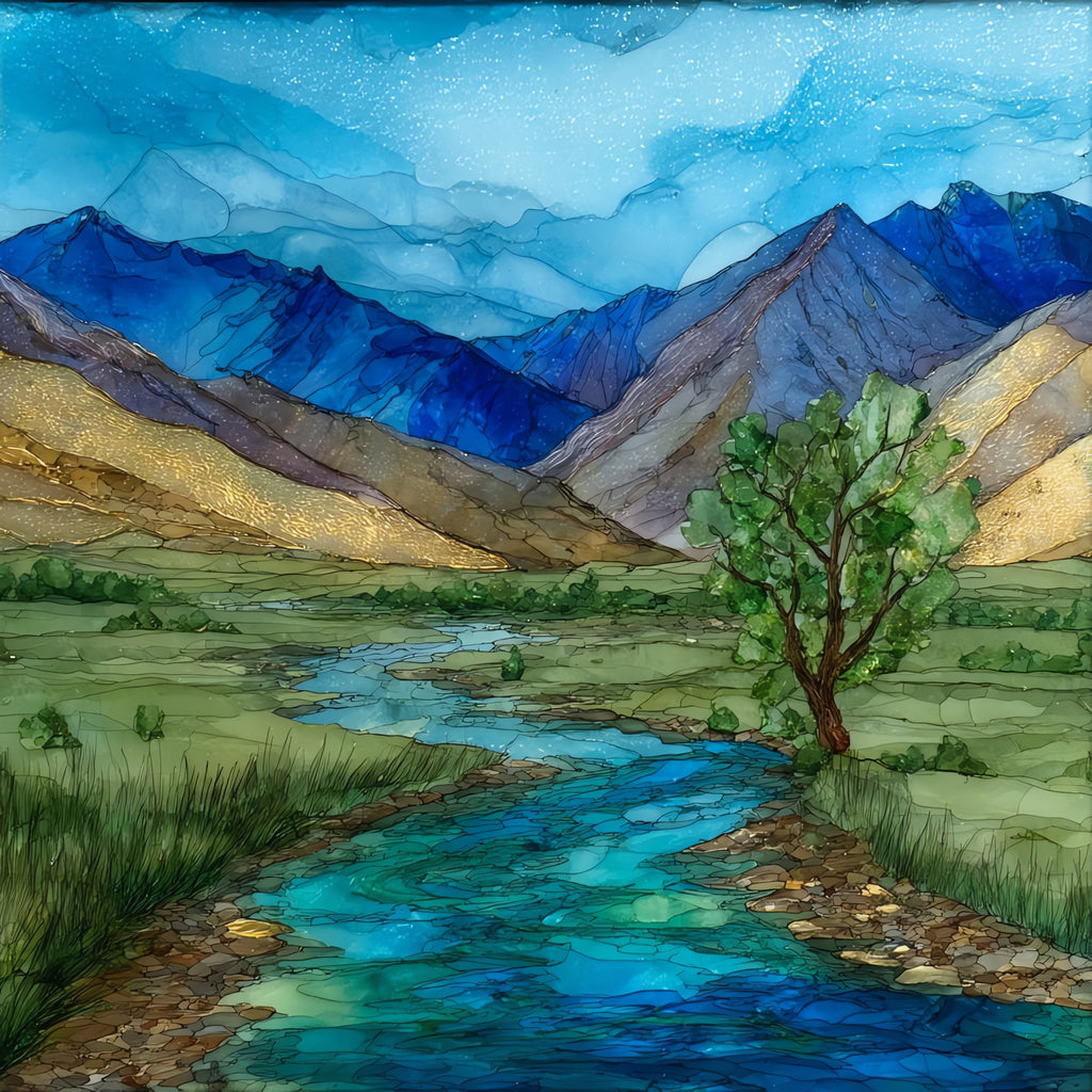 the Reese River Valley — ceramic art tile