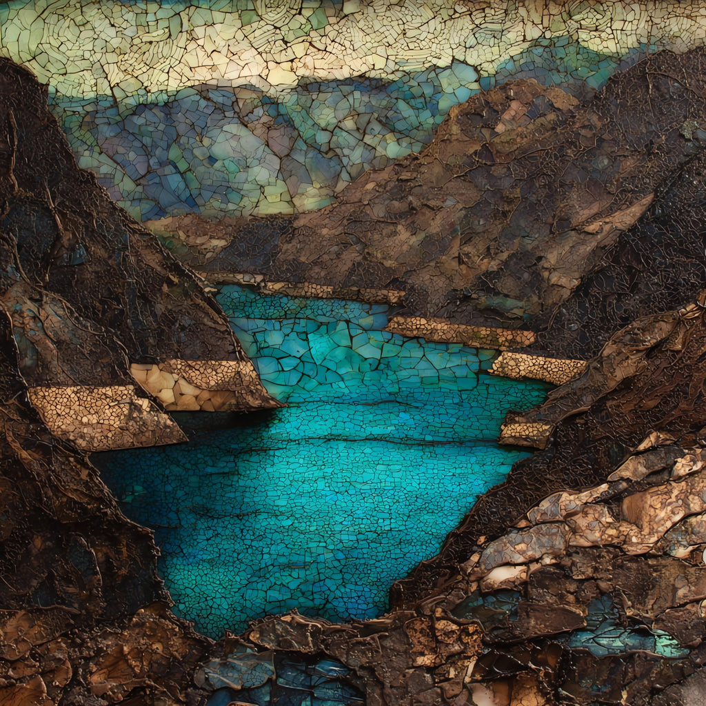 Lake Mohave — ceramic art tile