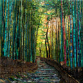 Arashiyama Bamboo Grove Path — ceramic art tile