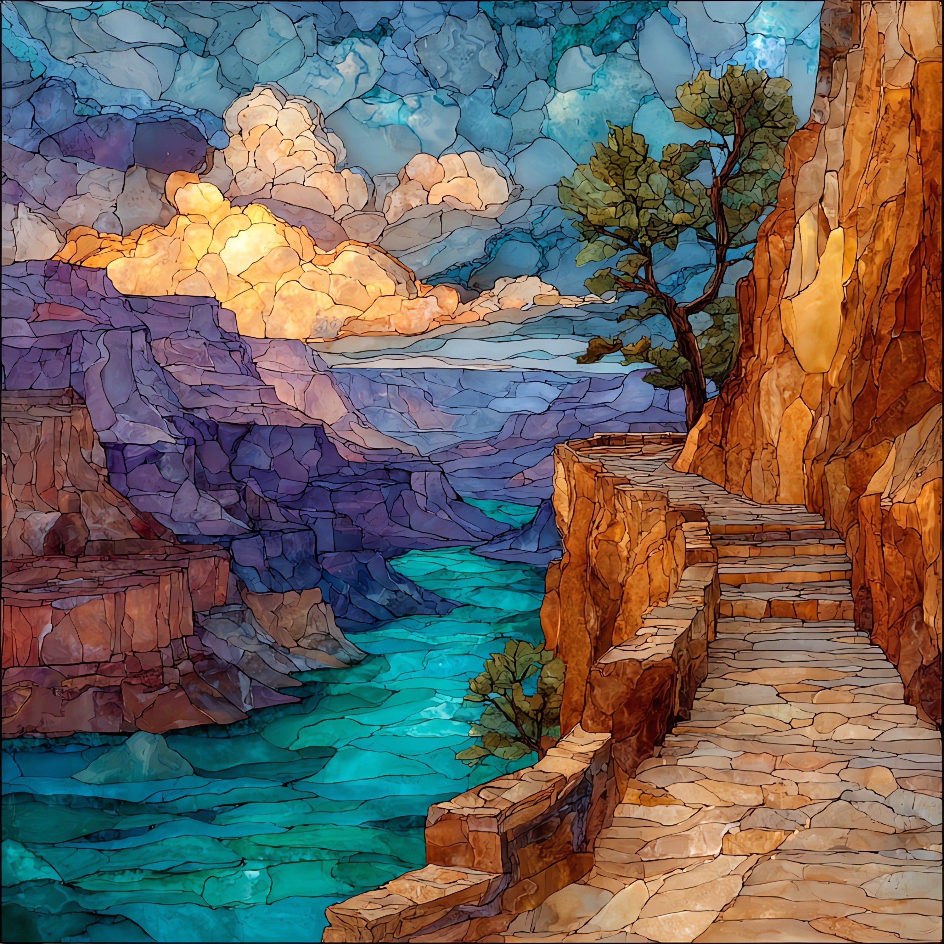 Grand Canyon Esplanade Sandstone — ceramic art tile