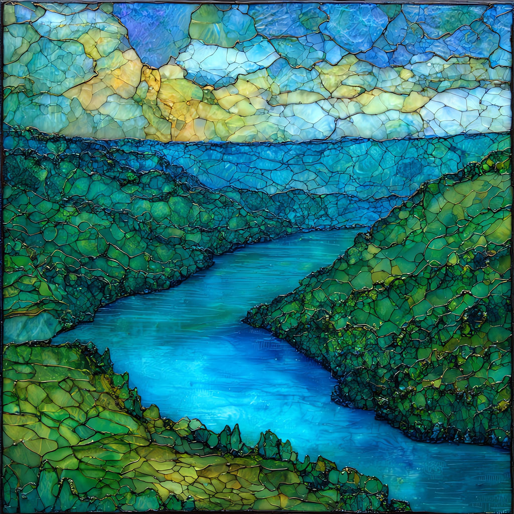 Pikes Peak State Park overlooking the — ceramic art tile