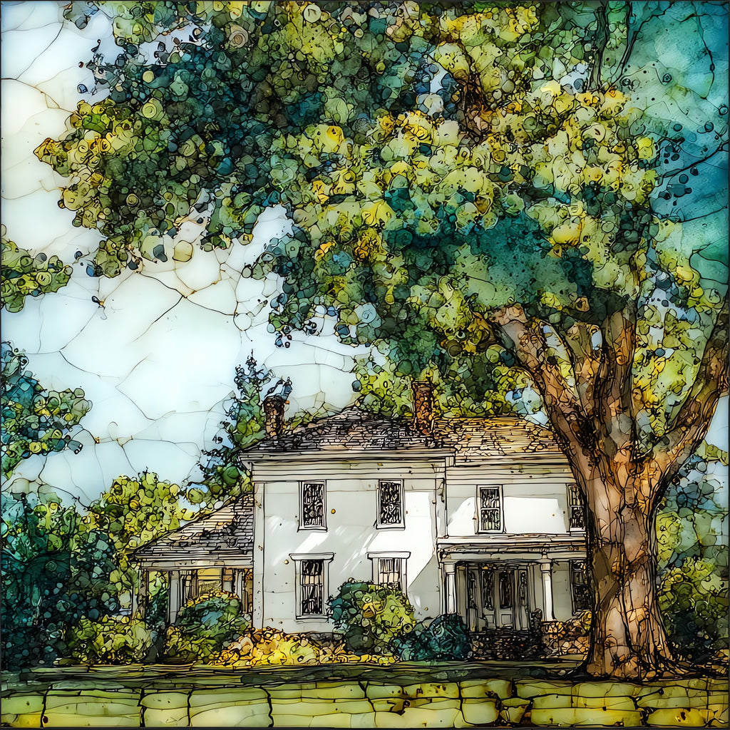 the Eisenhower Boyhood Home — ceramic art tile