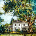 the Eisenhower Boyhood Home — ceramic art tile