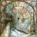 the Pokagon State Park toboggan run — ceramic art tile
