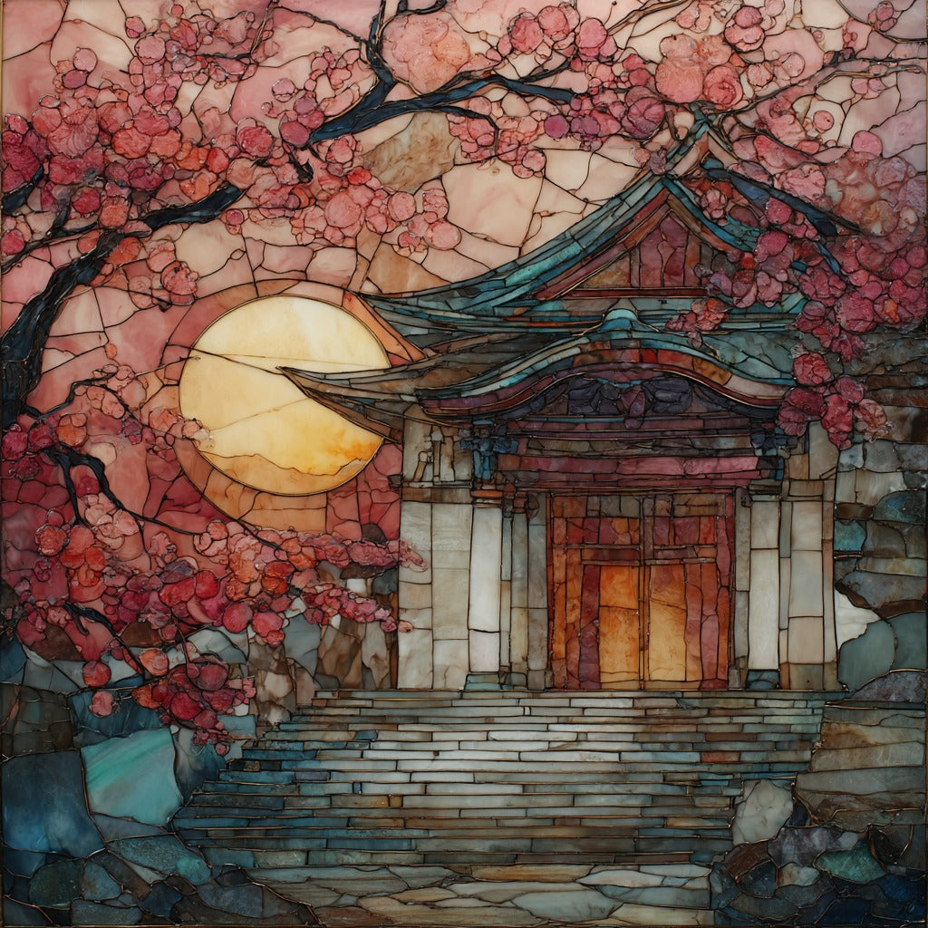 Arashiyama Sakura Togetsukyo — ceramic art tile