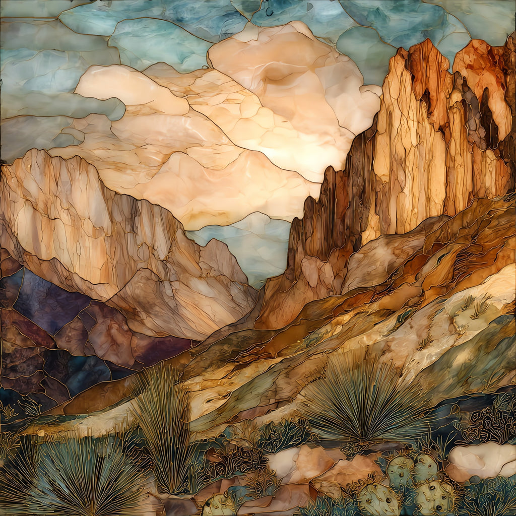 Mitchell Caverns — ceramic art tile