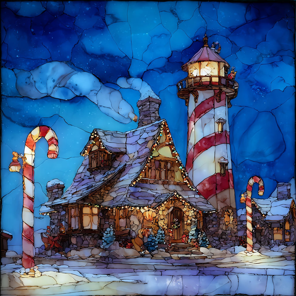 the North Pole Santa Claus House — ceramic art tile