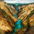 the Grand Canyon of the Yellowstone — ceramic art tile