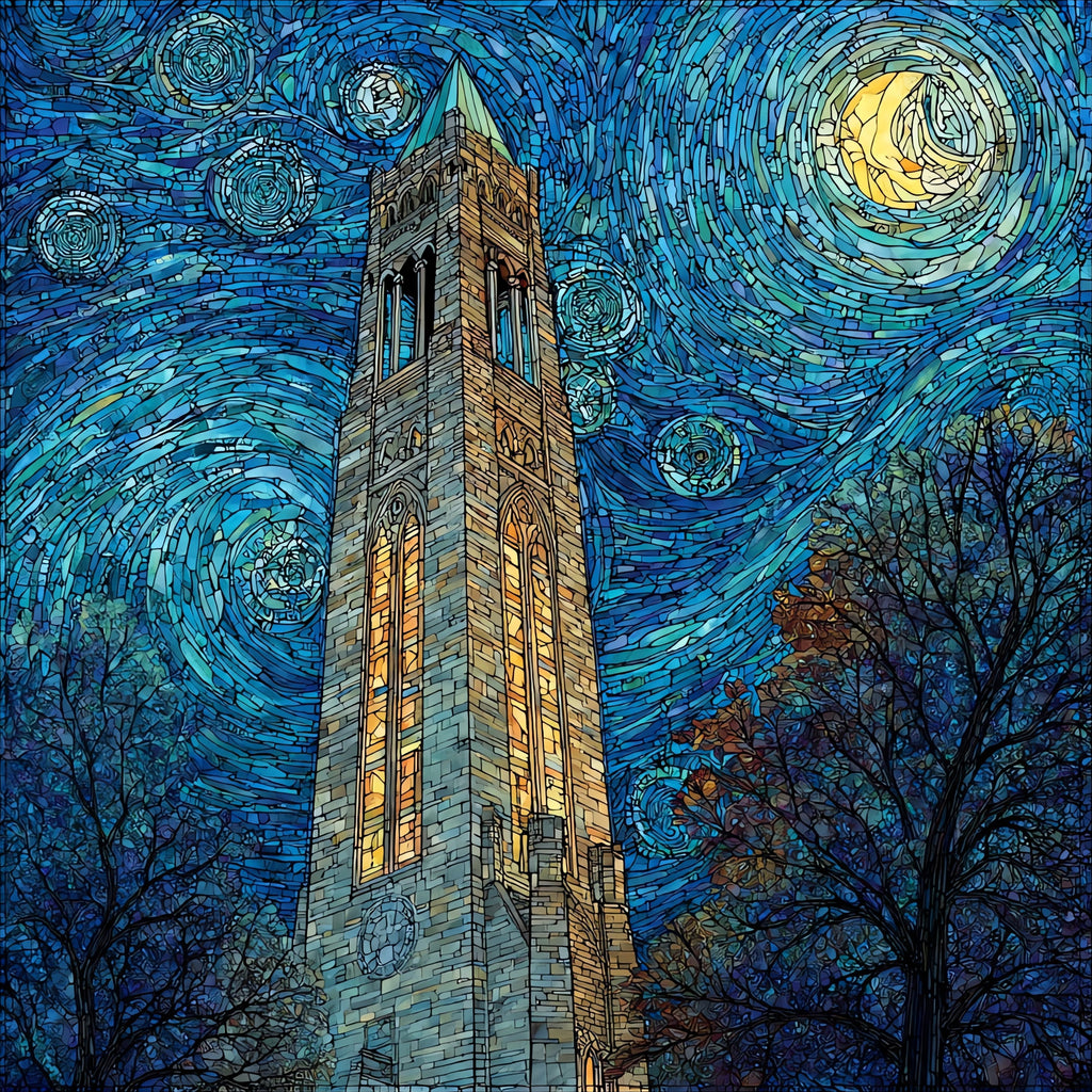 the KU Memorial Campanile — ceramic art tile
