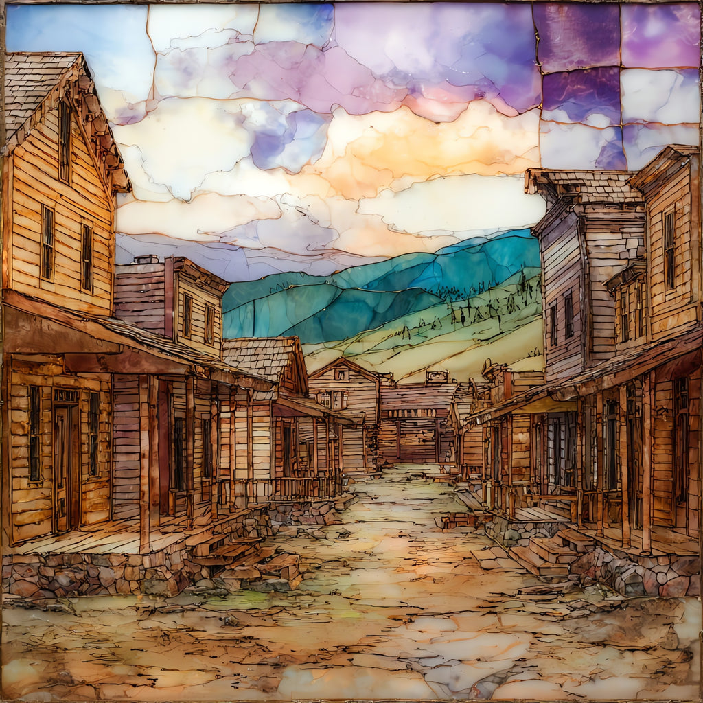 Old Trail Town — ceramic art tile