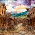 Old Trail Town — ceramic art tile