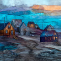 Anaktuvuk Pass Nunamiut settlement — ceramic art tile
