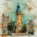 the Pella Historical Village Klokkenspel carillon — ceramic art tile