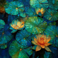 Nymph Lake covered — ceramic art tile