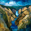 the Lower Falls of the Yellowstone — ceramic art tile