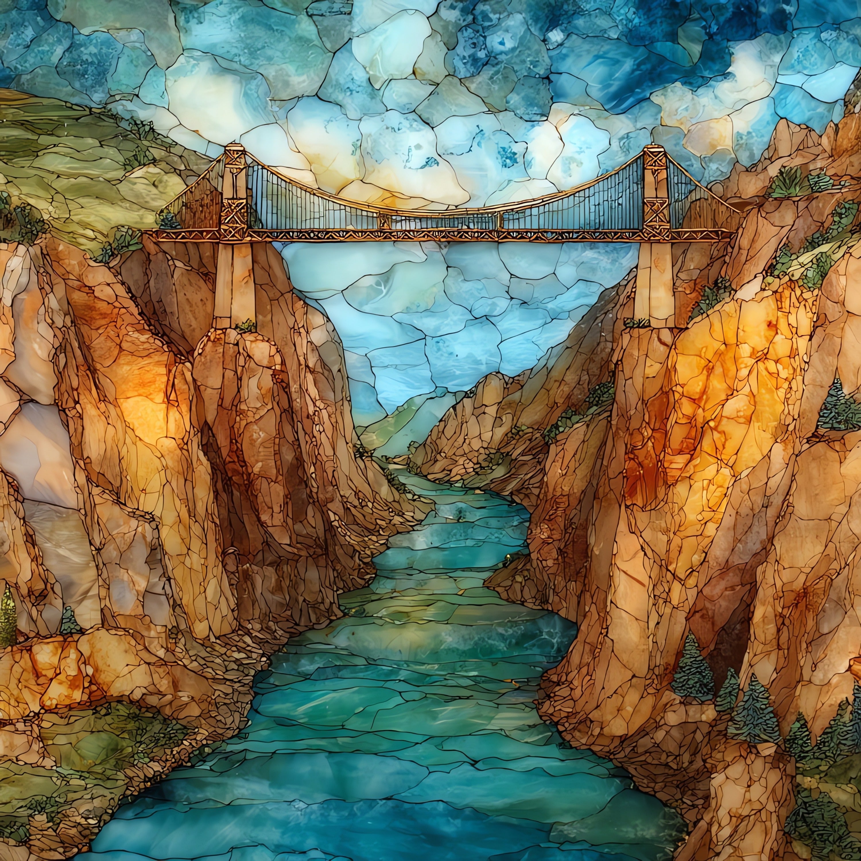 Royal Gorge of the Arkansas — ceramic art tile