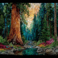 a massive giant sequoia base in — ceramic art tile