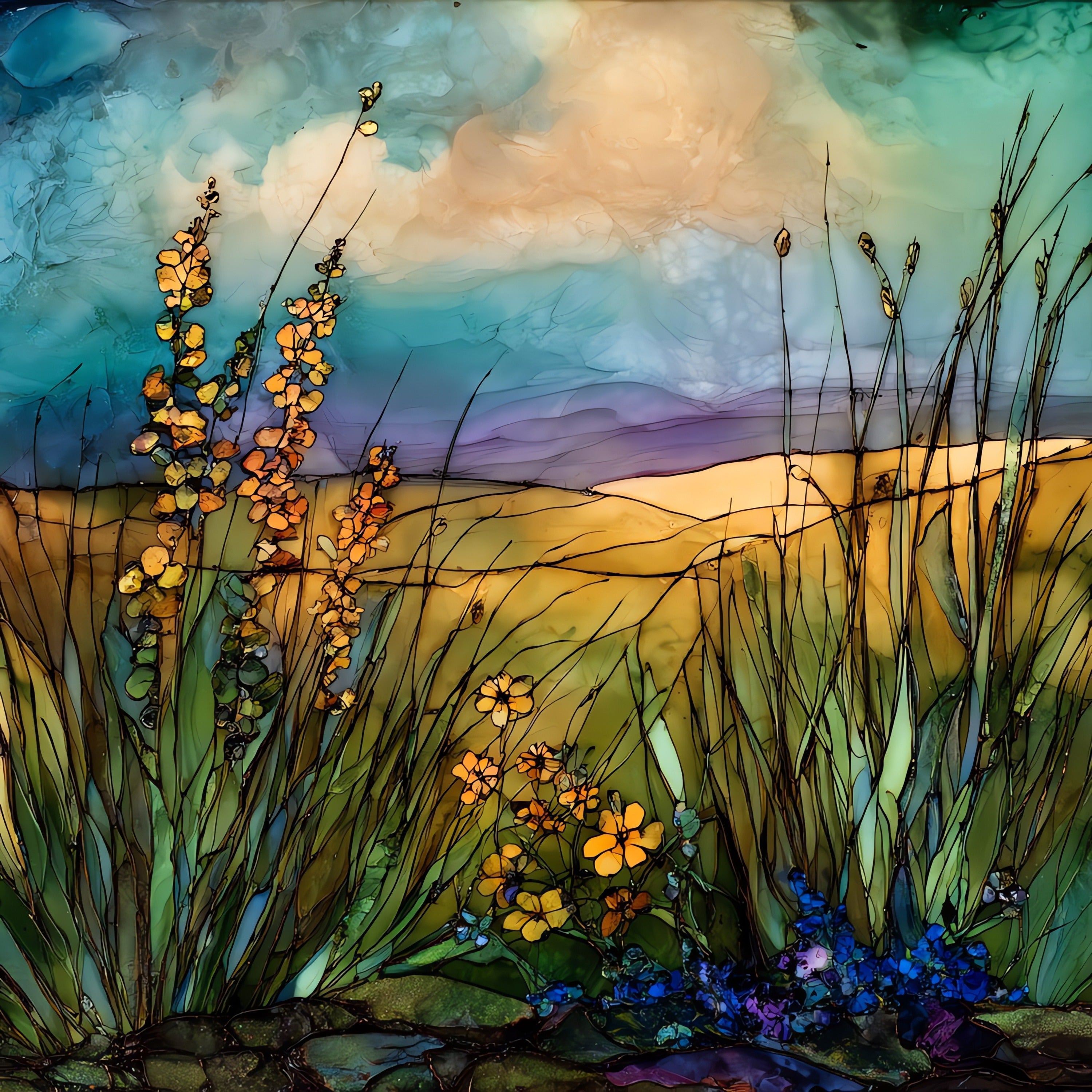 Buffalo River State Park — ceramic art tile