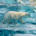a polar bear on the Beaufort — ceramic art tile