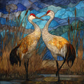 Sandhill Cranes — ceramic art tile