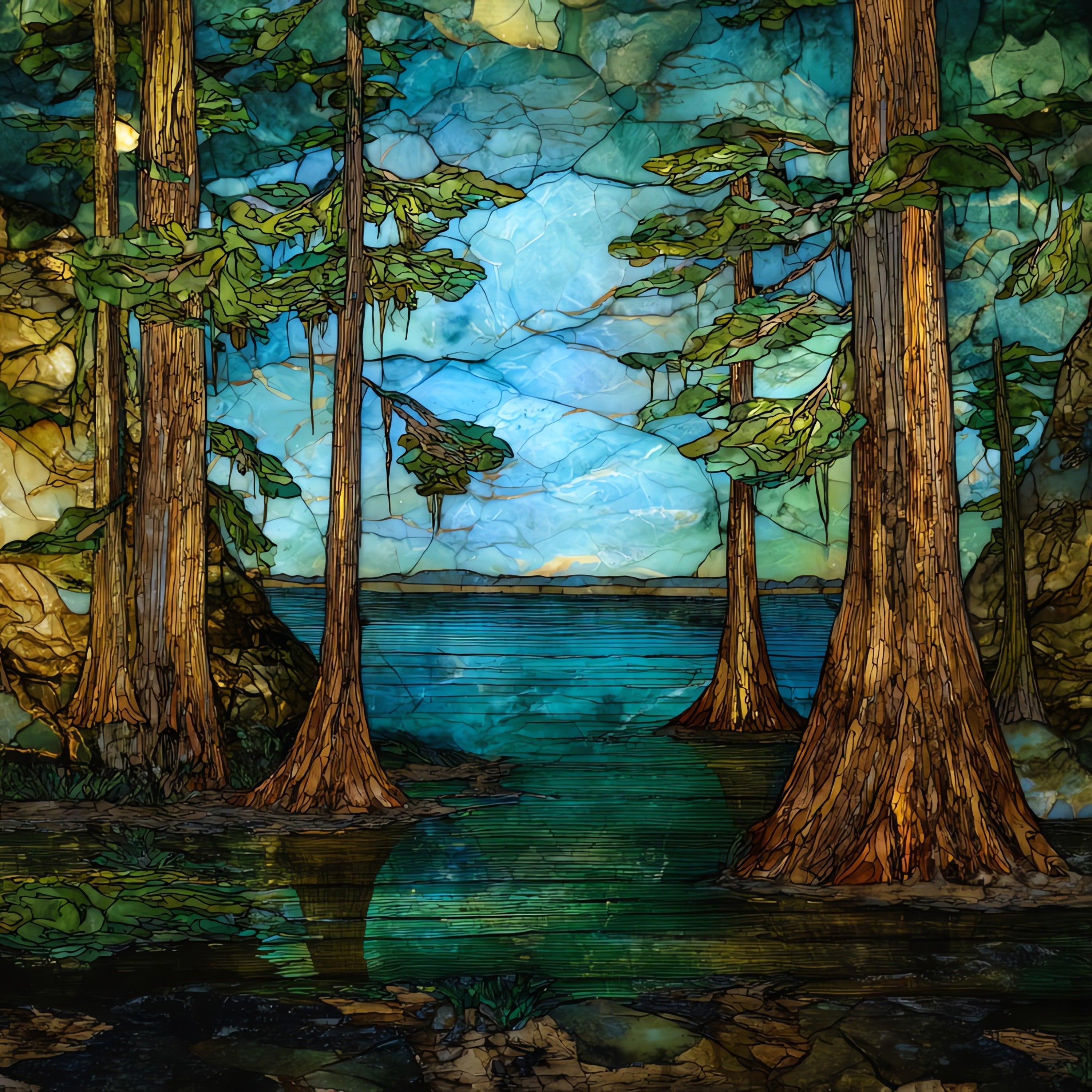 Lake Drummond — ceramic art tile