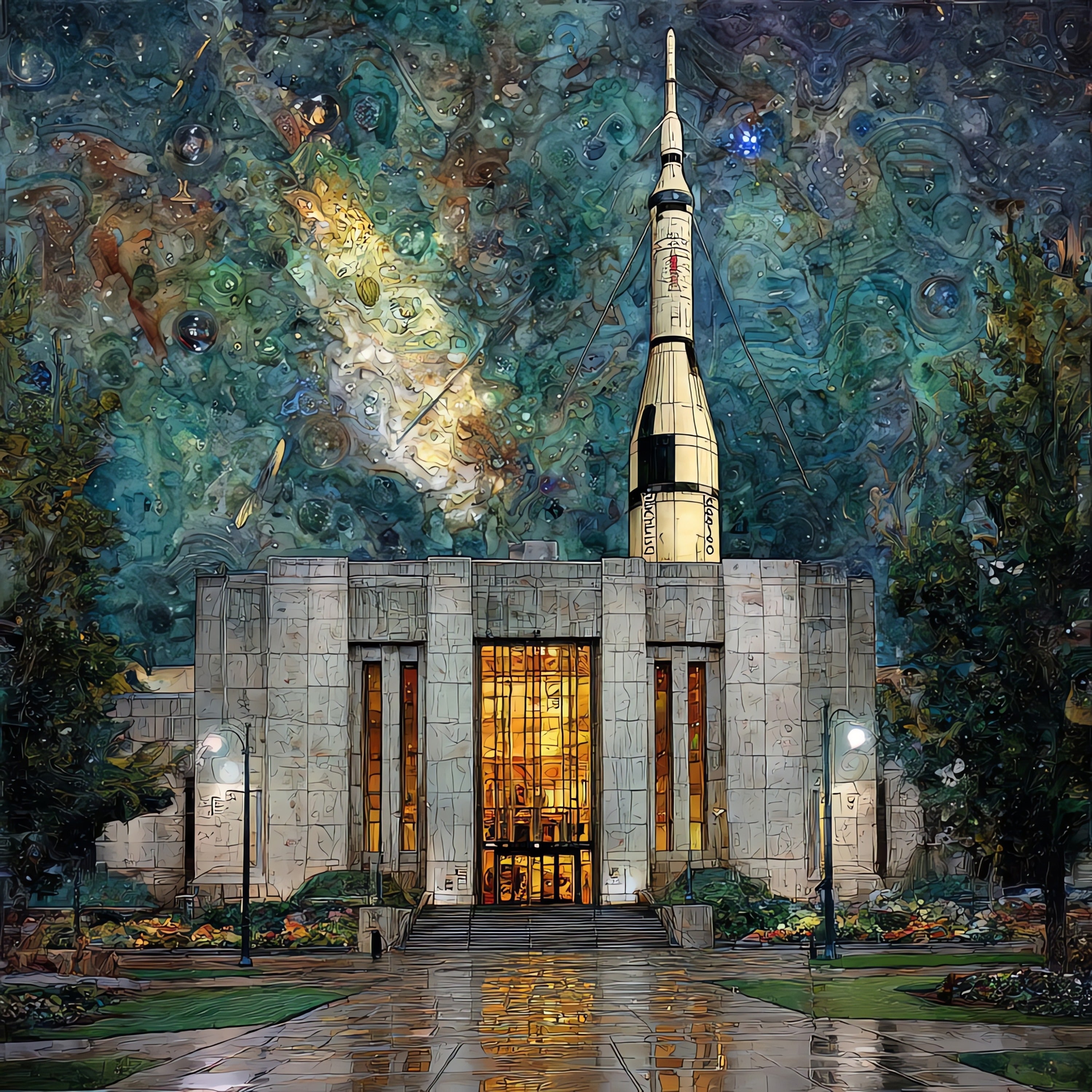 the Hutchinson Cosmosphere — ceramic art tile
