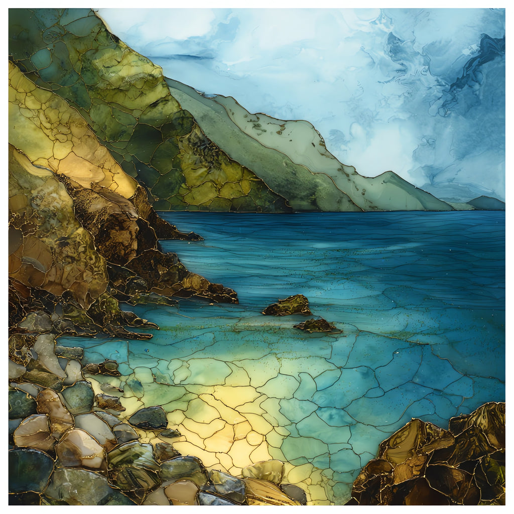 Gerolimenas cove — ceramic art tile
