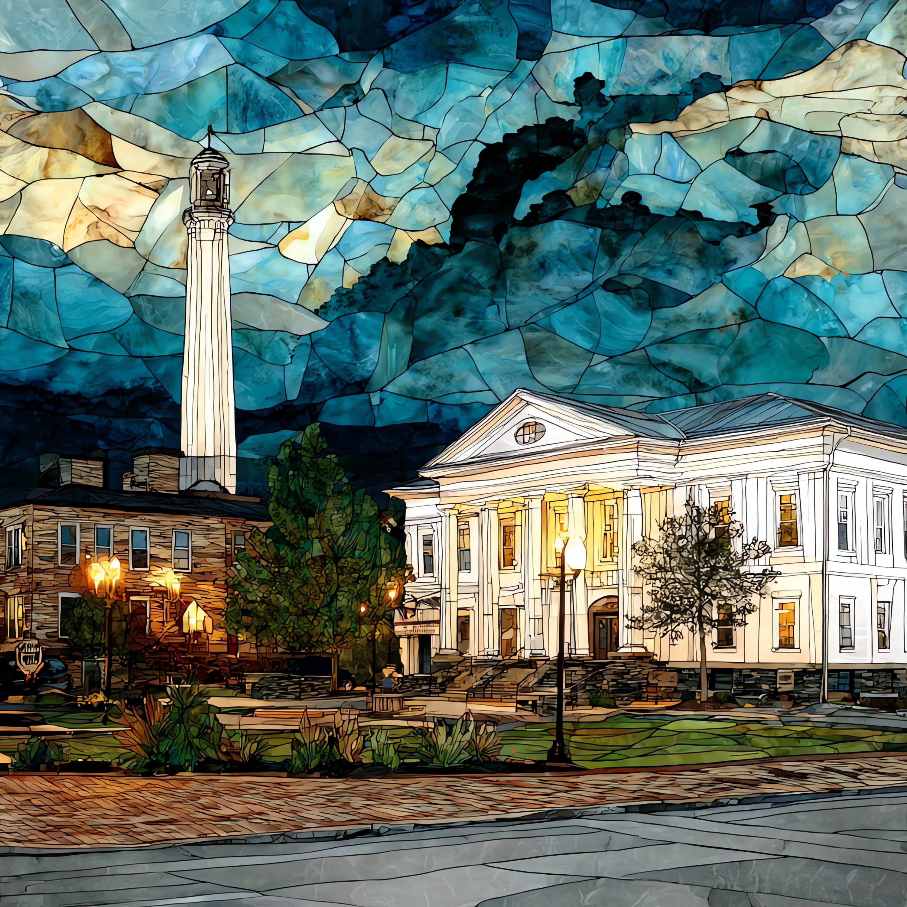 the Lynchburg Town Square — ceramic art tile