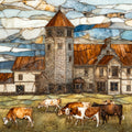 the Shelburne Farms Farm Barn on — ceramic art tile