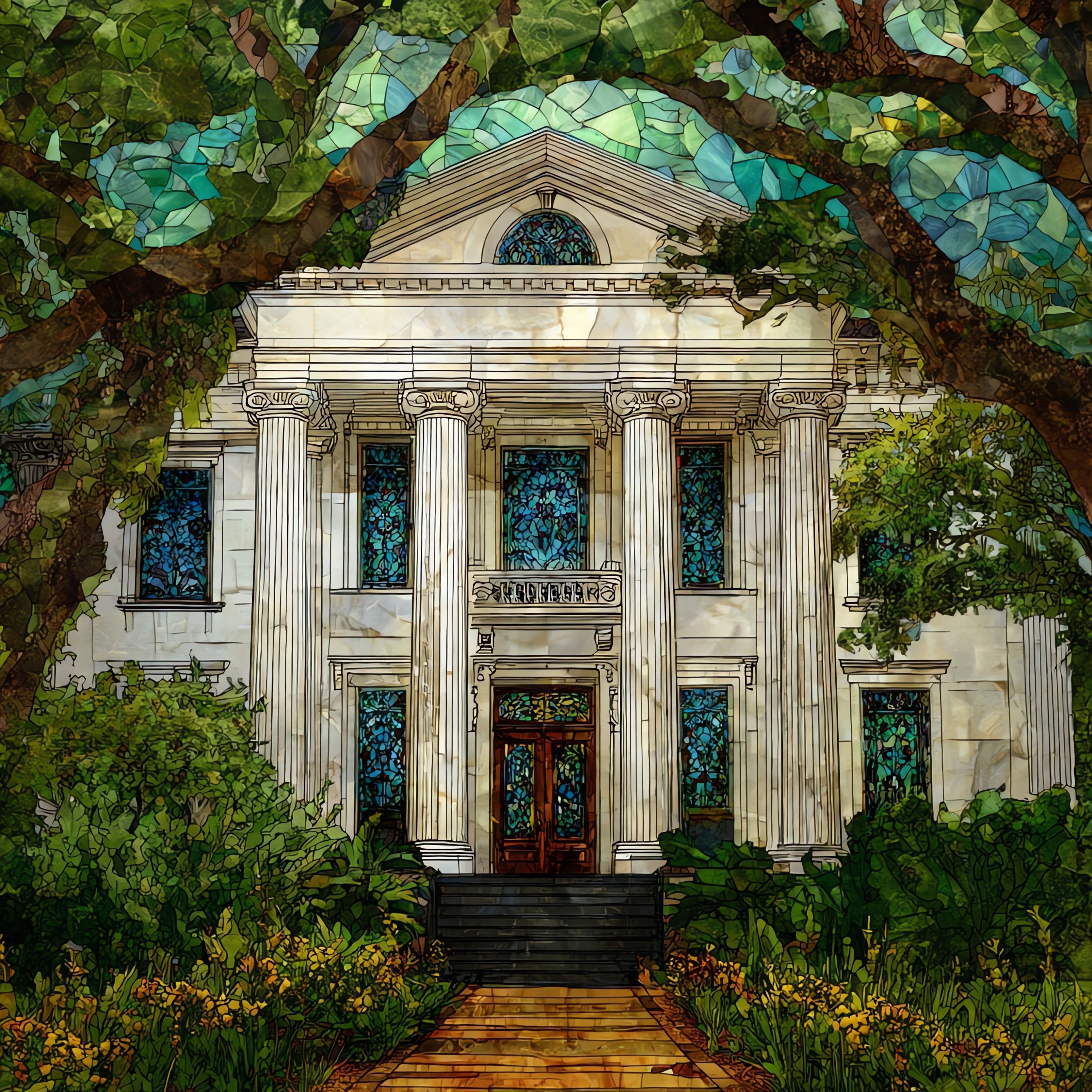 Auburn Mansion — ceramic art tile