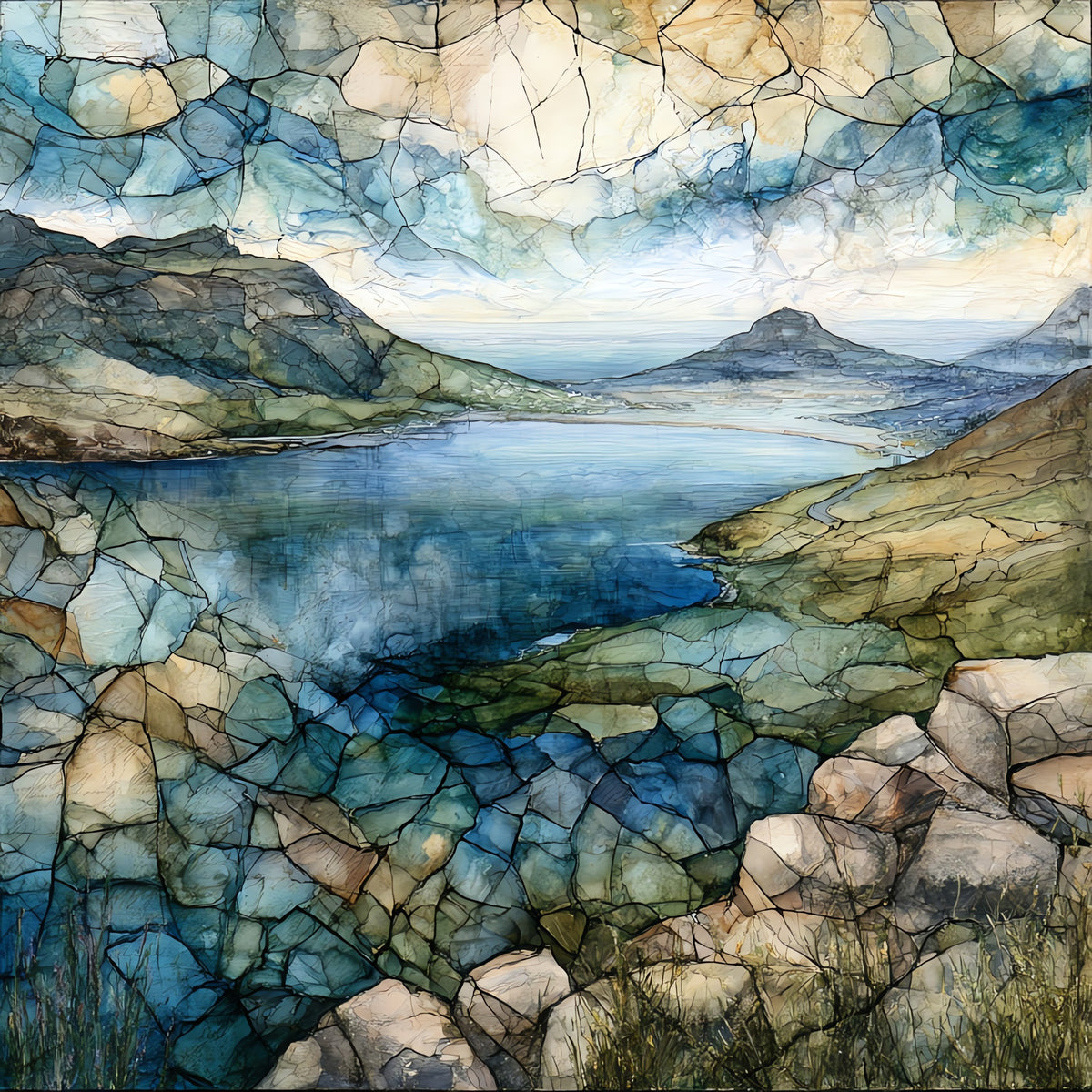 the summit view — ceramic art tile