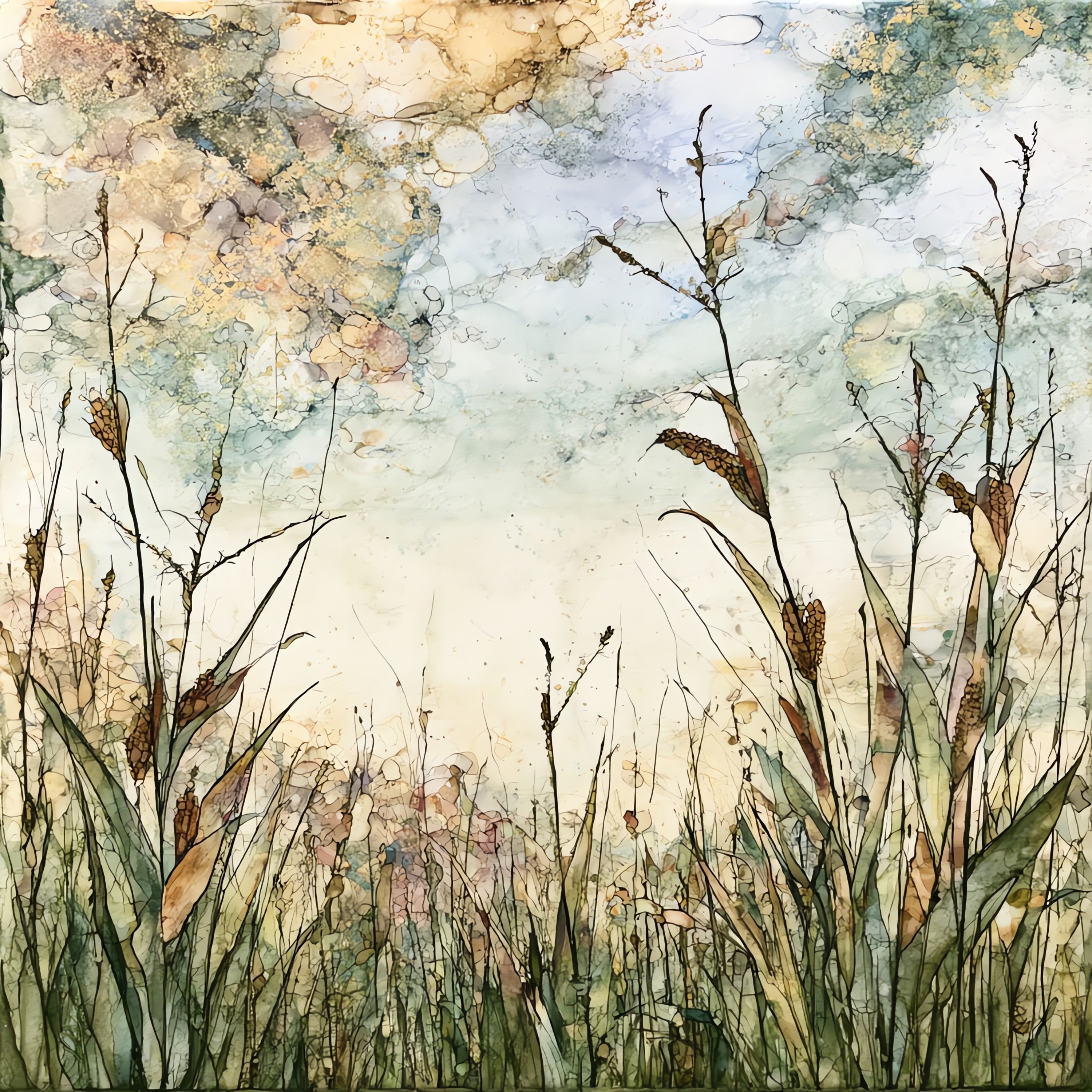 a Delmarva peninsula cornfield — ceramic art tile