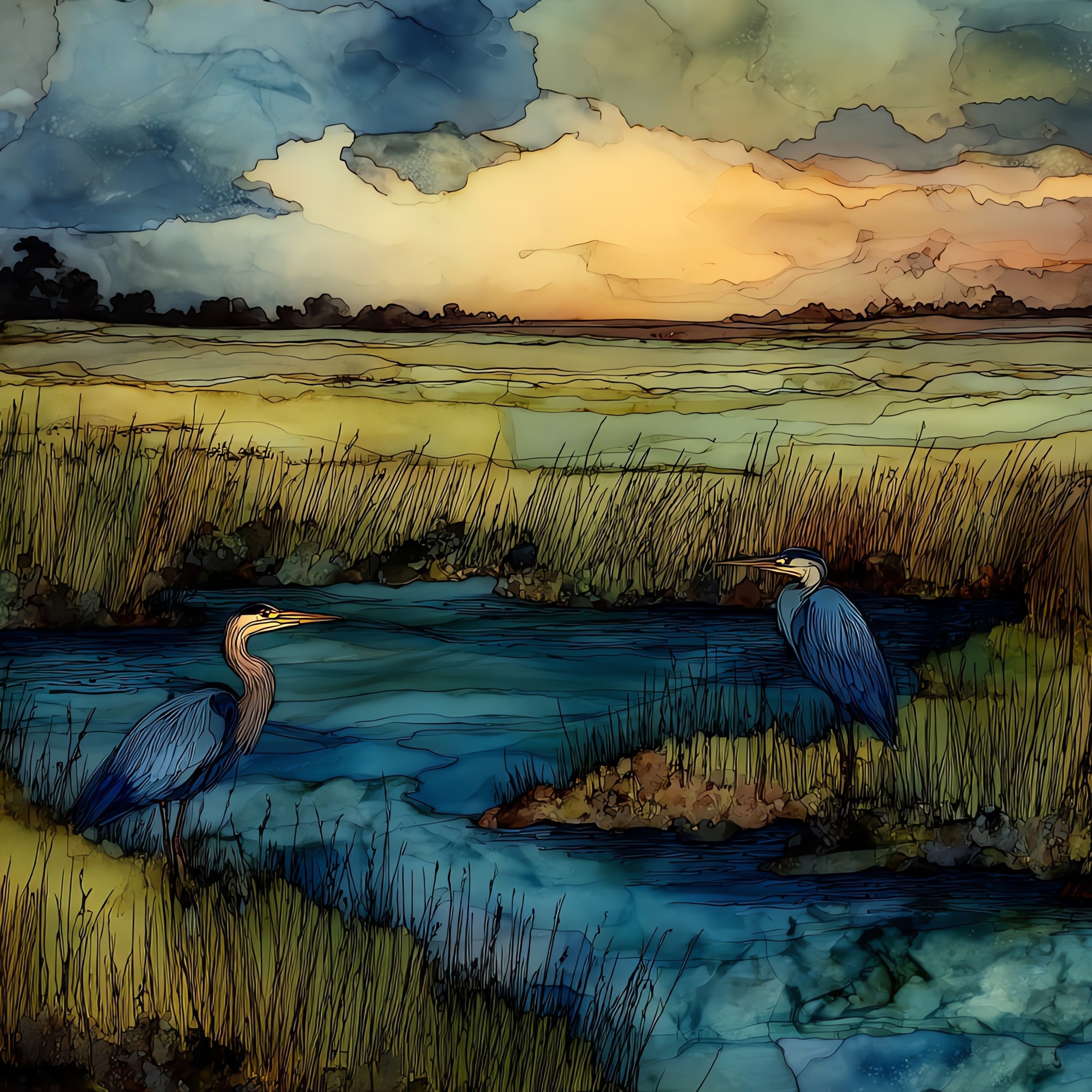 Back Bay National Wildlife Refuge in — ceramic art tile