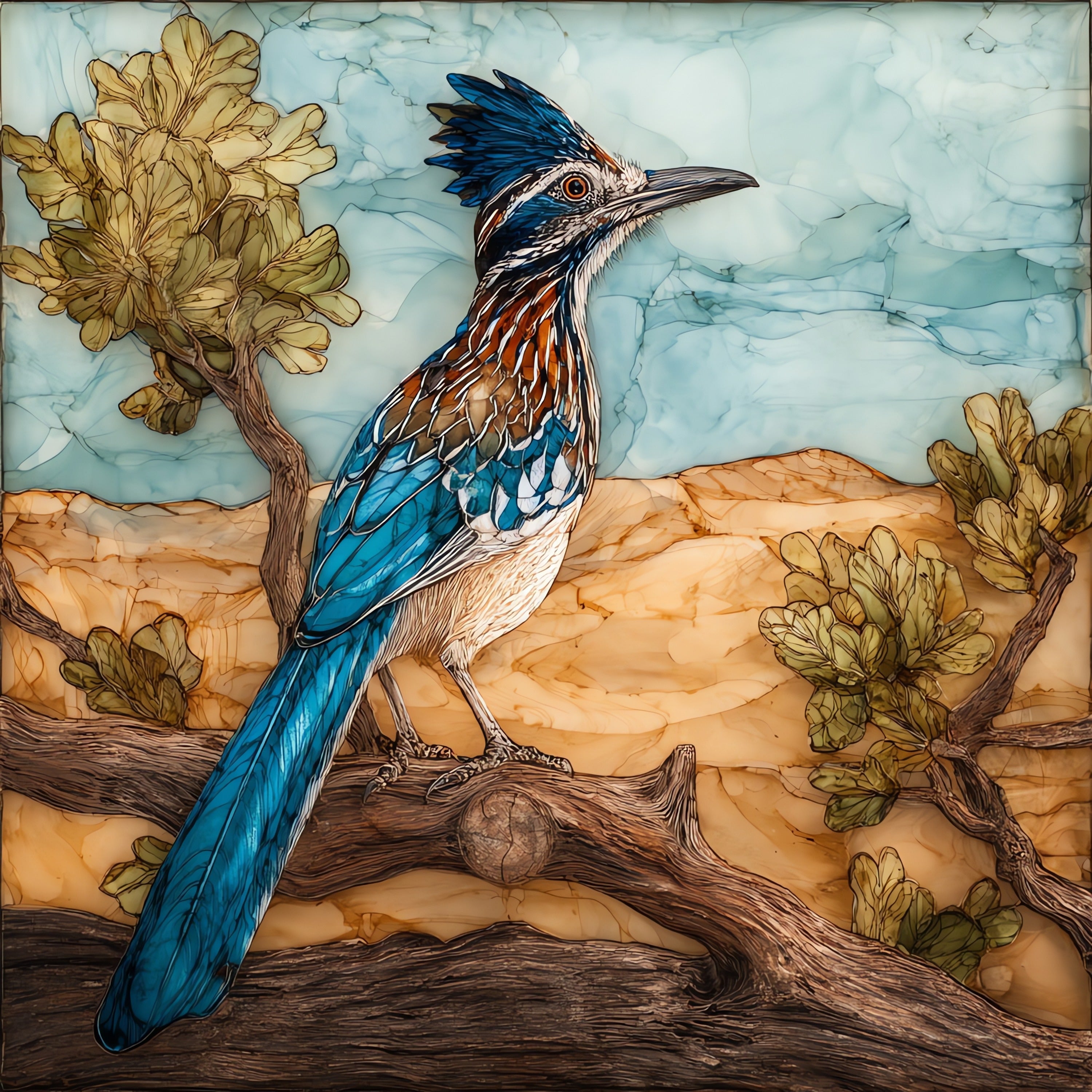 Pronghorn — ceramic art tile