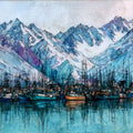 the Seward small boat harbor — ceramic art tile