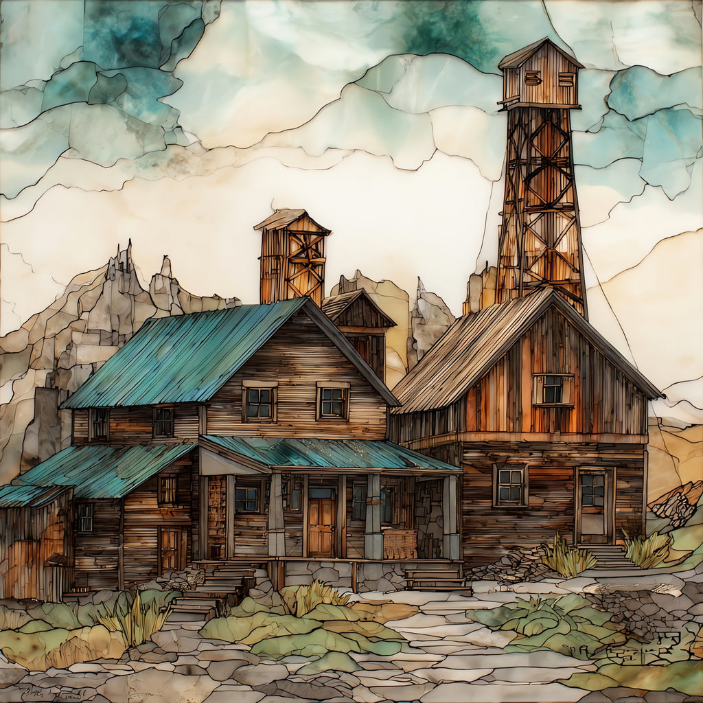 Atlantic City pioneer mining — ceramic art tile