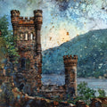 Bannerman Castle ruin on — ceramic art tile