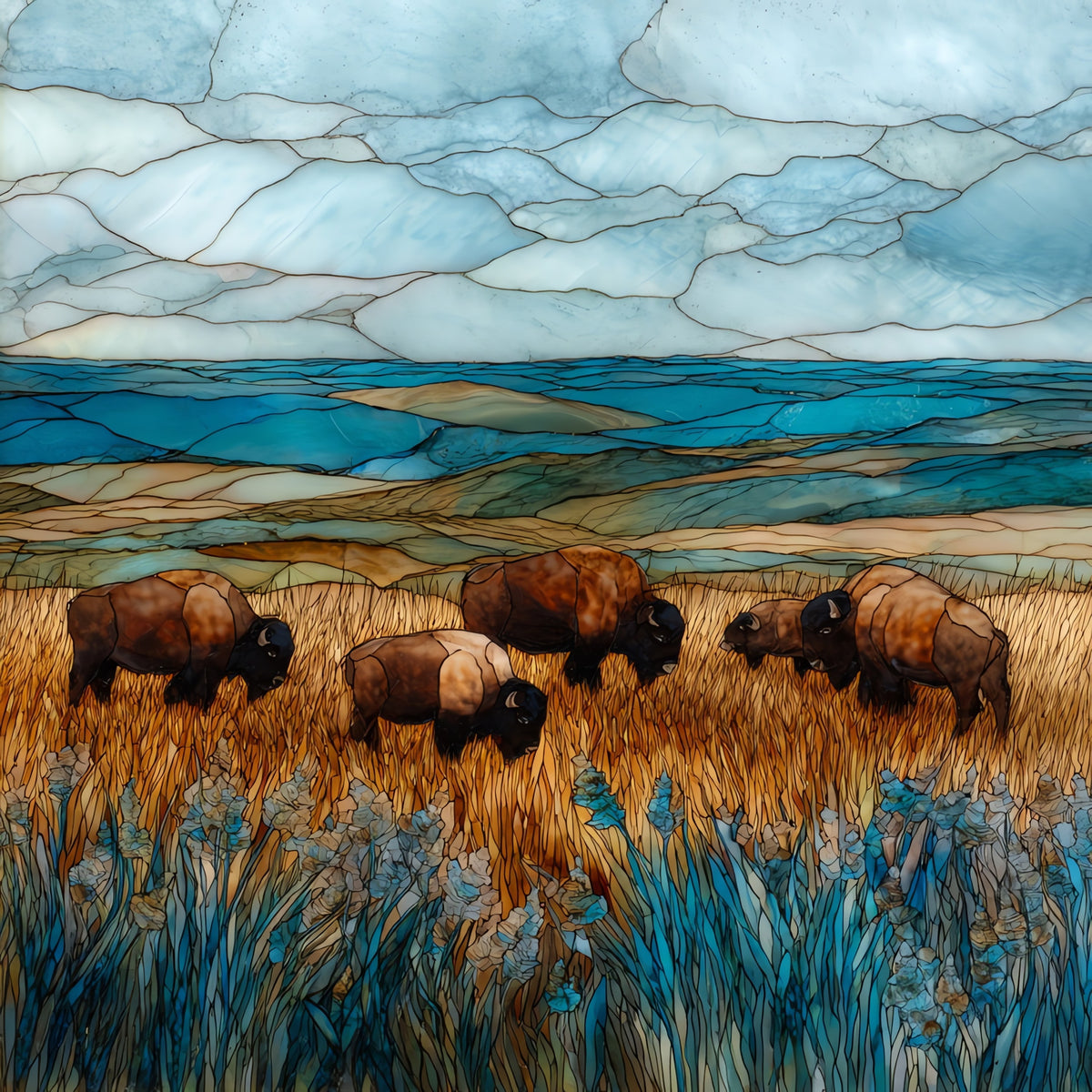 the Tallgrass Prairie Preserve — ceramic art tile