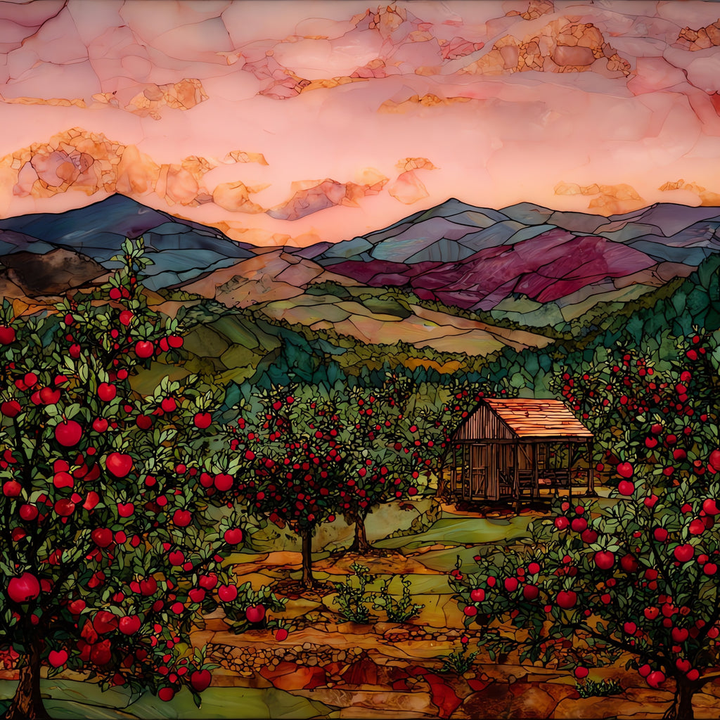 Carter Mountain apple orchard — ceramic art tile